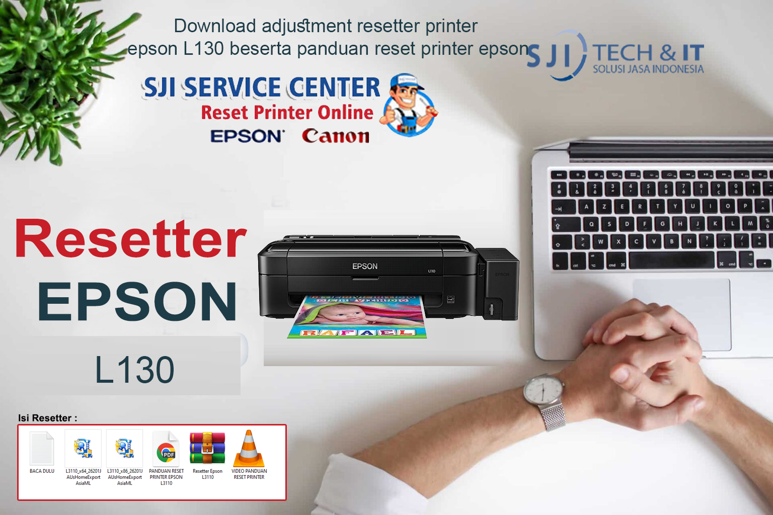 Download adjustment resetter printer epson L130 beserta panduan reset printer epson