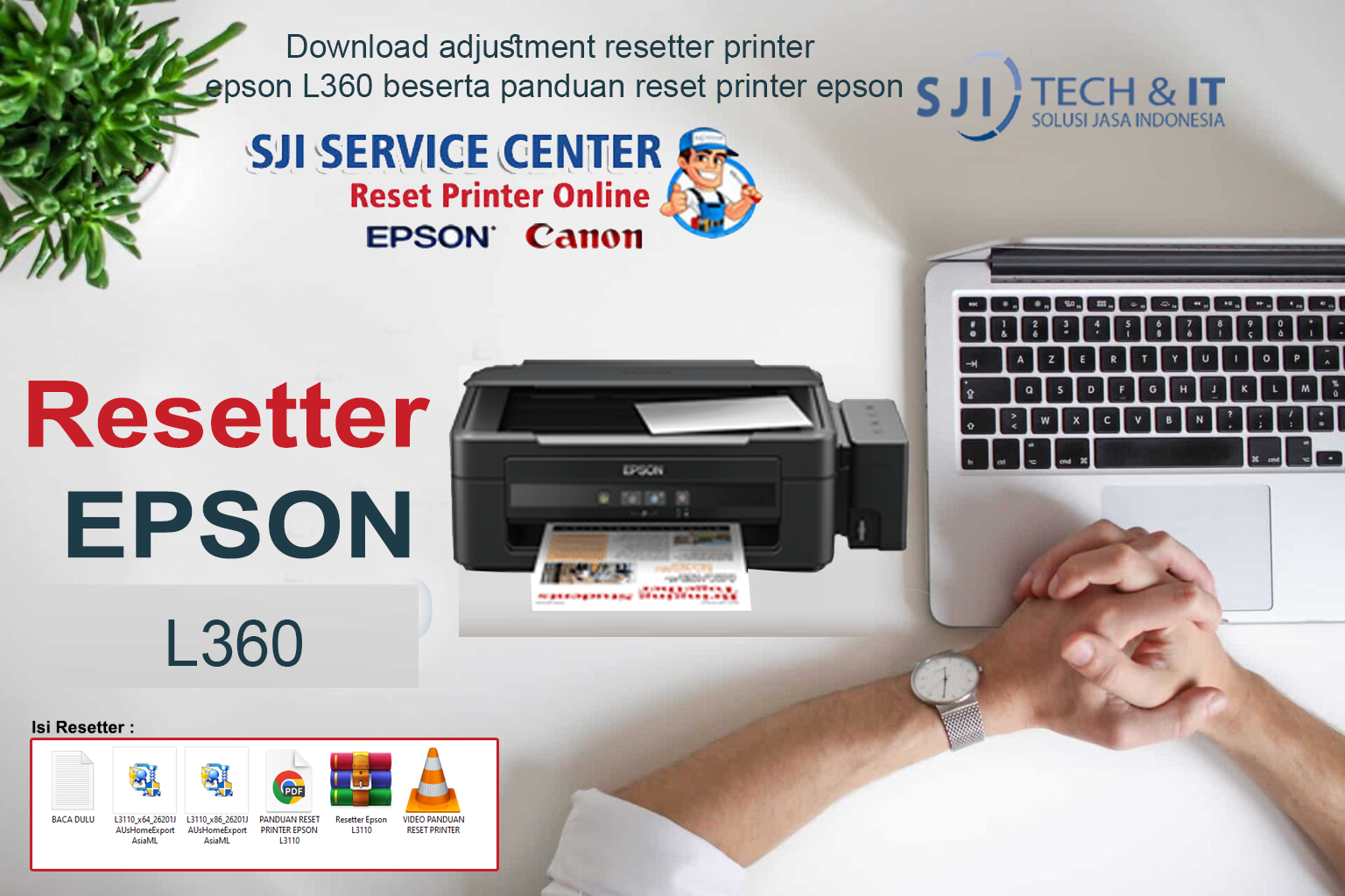 Download adjustment resetter printer epson L360 beserta panduan reset printer epson