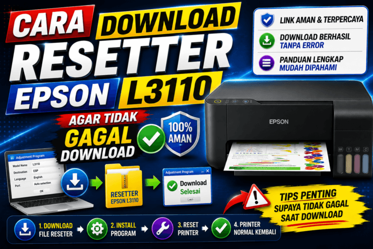 Cara Download resetter epson L3110 agar tidak gagal download