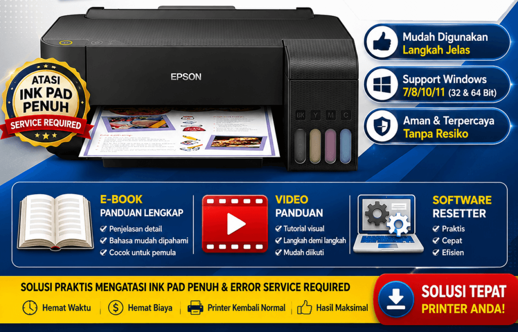 Resetter Epson L1110 Software reset Printer dengan Banyak Fitur Service Printer