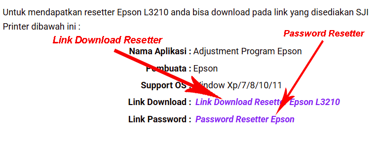 link password resetter l3210